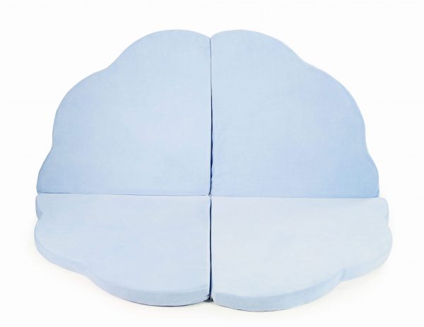 MeowBaby® Hracia podložka pre dieťa Oblak skladateľná, Modrá
