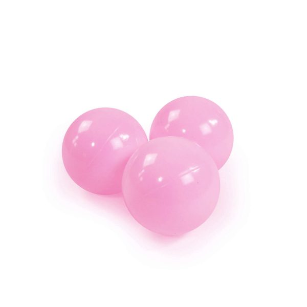 MeowBaby® Plastové Loptičky do suchého bazénu 7cm, pastelovo ružové - 50 ks