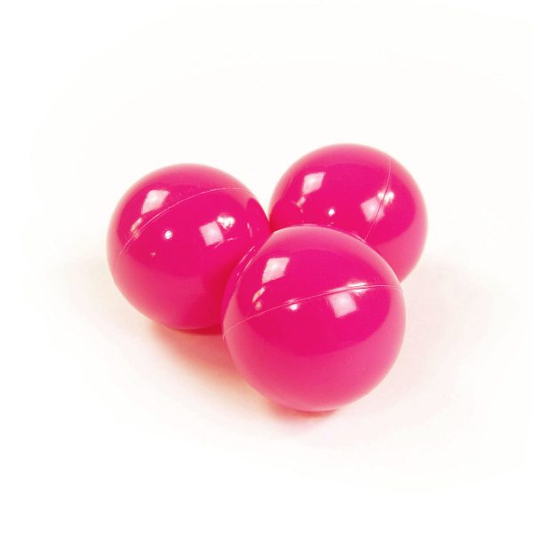 MeowBaby® Plastové Loptičky do suchého bazénu 7cm, tmavo ružové - 50 ks