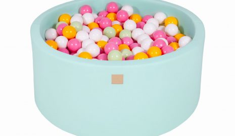 MeowBaby® Suchý bazén 90x40cm s 300 loptičkami, Mätový: biele, Jasny Zielony, svetlo ružové, žlté