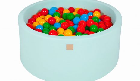MeowBaby® Suchý bazén 90x40cm s 300 loptičkami, Mätový: žlté, červené, Ciemno zielone, oranžové, bledomodré