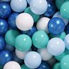 MeowBaby® Zostava 100 ks plastových loptičiek ?7cm modré, baby blue, biele, tyrkysové