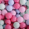 MeowBaby® zostava plastových guličiek 200ks ?7cm pastelovo ružové, svetlo ružové, mätové, babyblue