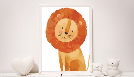 MeowBaby® Plagát do detskej izby - Veľký lev