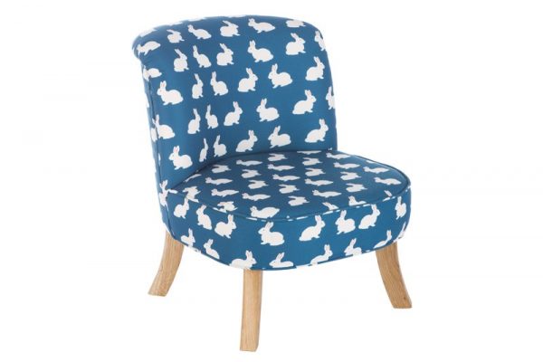 Detské kreslo Bunny blue