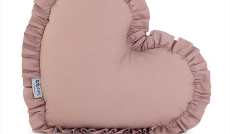 Ružový vankúš s volánom pre dievča, Pink Frill Heart