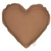 Ľanový vankúš srdce čokoládové