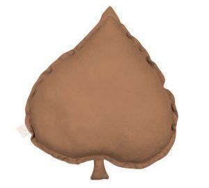 Ľanový vankúš lipový list čokoládový