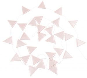 Girlanda mini trojuholník ružová