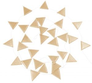 Girlanda mini trojuholník zlatá